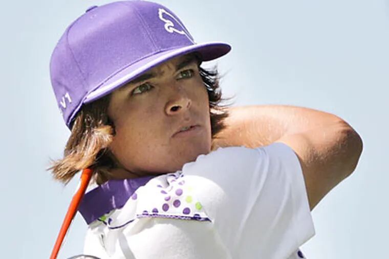 There aren't many stars at the AT&T National, but up-and-comer Rickie Fowler will be at Aronimink. (Elizabeth Robertson/Staff file photo)