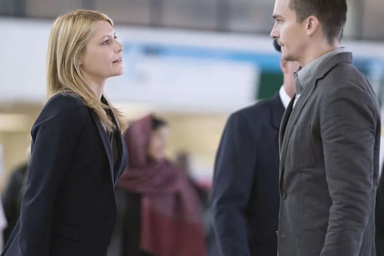 Claire Danes (here with Rupert Friend) gives new shadings to her Carrie Mathison character this season, but the world - her world - is still a dangerous place.