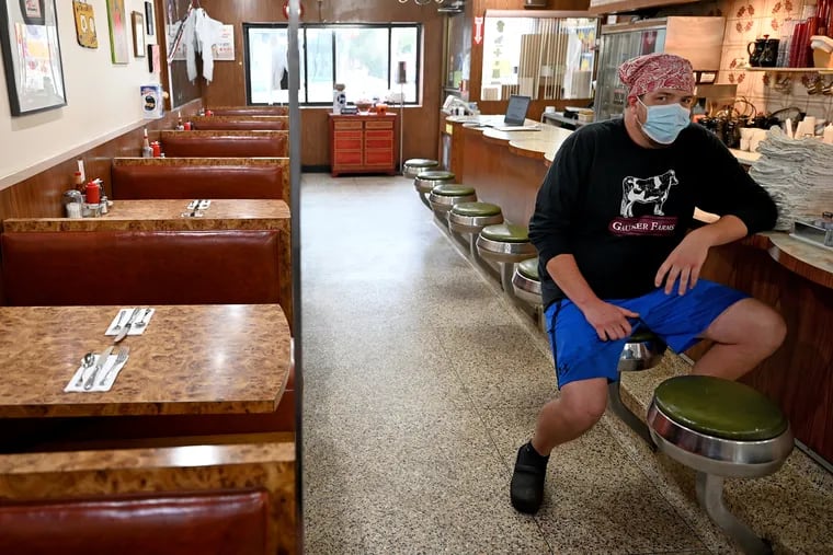 Sulimay's Restaurant owner Chad Todd in his Fishtown diner. He was among 177,000 applicants nationwide who didn't get funded by the Restaurant Revitalization Fund (RRF).