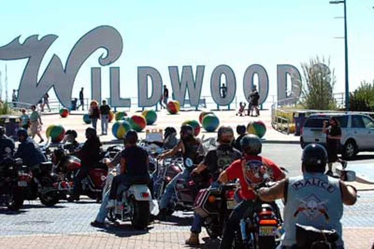 Bikers rumbled into Wildwood last weekend for a rally. Feds say Pagans at the event plotted to attack rival Hells Angels with homemade grenades. (Anthony Smedile / The Press of Atlantic City)