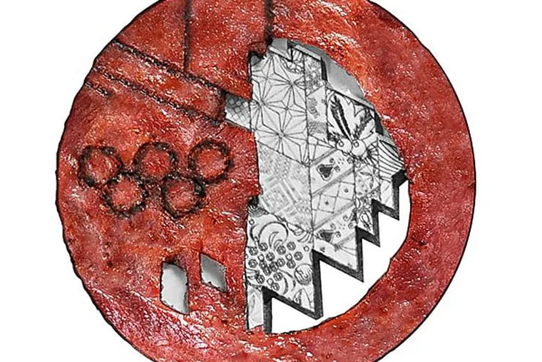 The Olympic medal made of bacon for Sage Kotsenburg.
