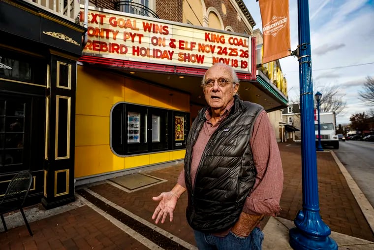 Barry Cassidy, who was once Phoenixville's main street manager, outside of the Colonial Theatre - which he helped redevelop in the early 2000s.