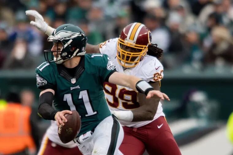 Eagles quarterback Carson Wentz will reverse a recent trend and beat the Redskins this week, so says Vegas Vic.