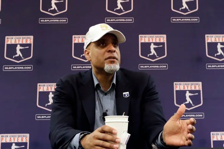 A Wednesday meeting in Arizona between union leader Tony Clark, pictured here, and commissioner Rob Manfred has restored hope that we will have a 2020 baseball season.
