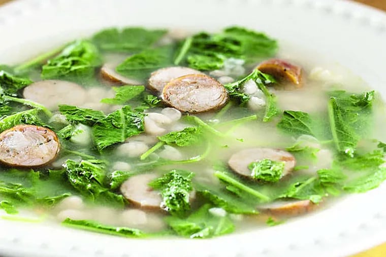 Kale and White Bean Soup. (BILL HOGAN / Chicago Tribune)