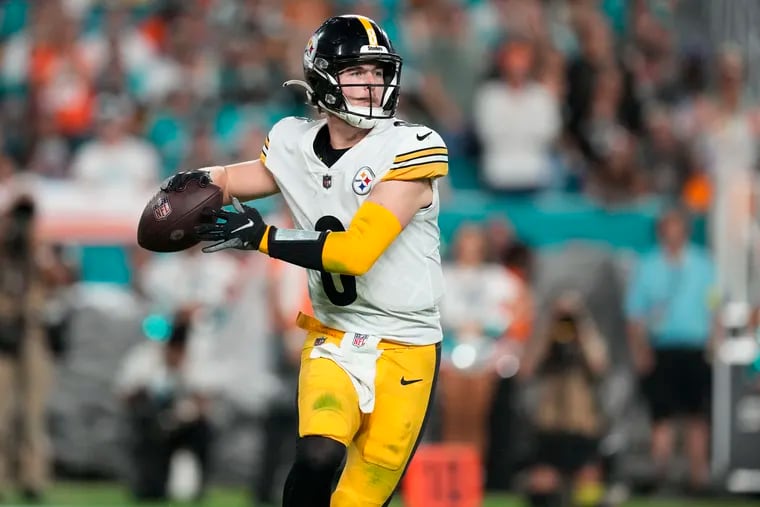 Steelers rookie quarterback Kenny Pickett has struggled with turnovers this season, which could prove a dangerous recipe going against the Eagles' ball-hawking secondary.