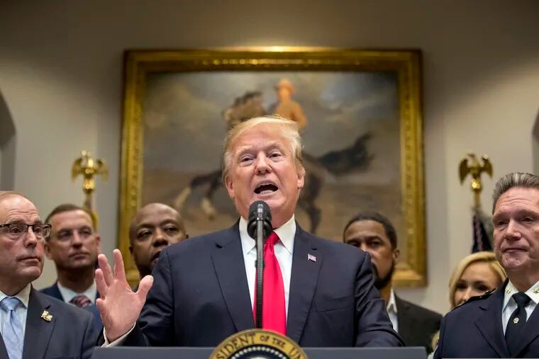 President Donald Trump speaks about H.R. 5682, the "First Step Act" in the Roosevelt Room of the White House in Washington, Wednesday, Nov. 14. (AP Photo/Andrew Harnik)