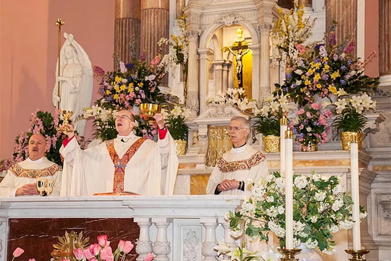 Mass is celebrated at Shrine of Saint Rita Cascia in South Philadelphia.