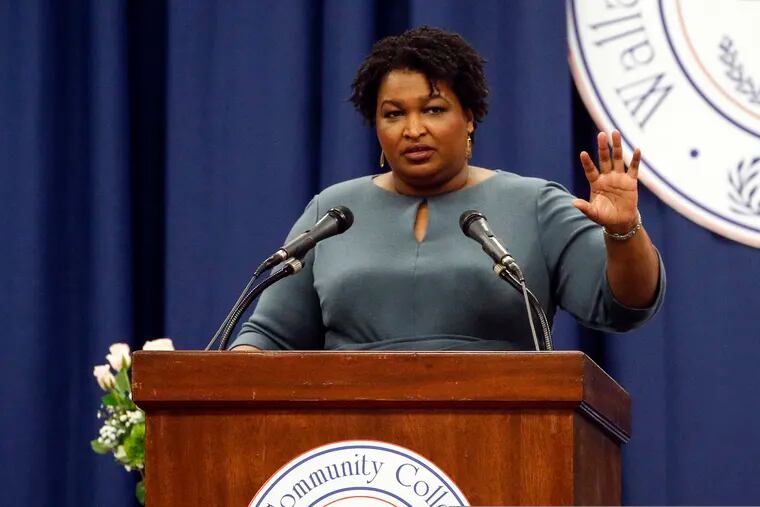 Stacy Abrams speaks at the unity breakfast Sunday, March 1, 2020, in Selma , Ala.