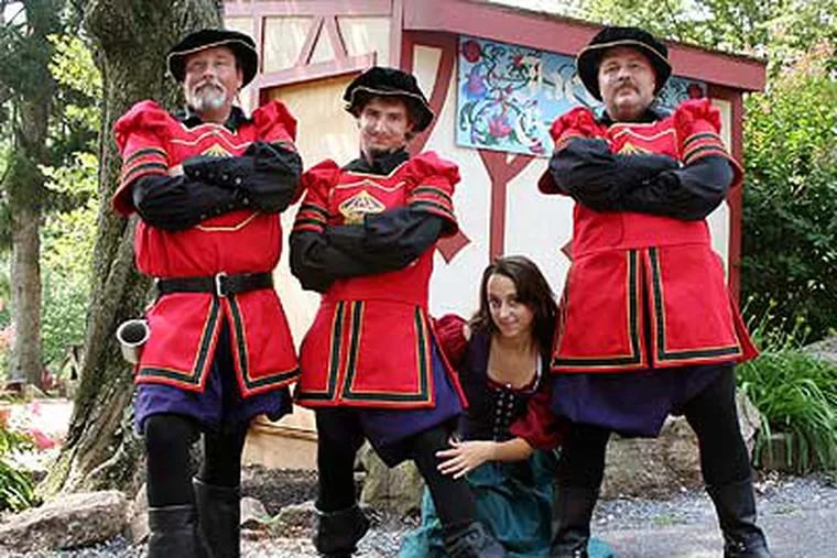 Lads of all ages can try for the best calves title in the "Men in Tights Competition" at the Pennsylvania Renaissance Faire on Saturday and Sunday.