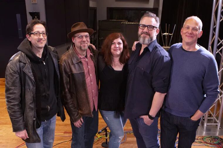 The Low Road in March 2019, elft to right: Mike Brenner, Mark Schreiber, Rosie McNamara-Jones, Alan Hewitt, Palmer Yale. The band will play two shows Upstairs at the World Cafe Live on Saturday June 1.