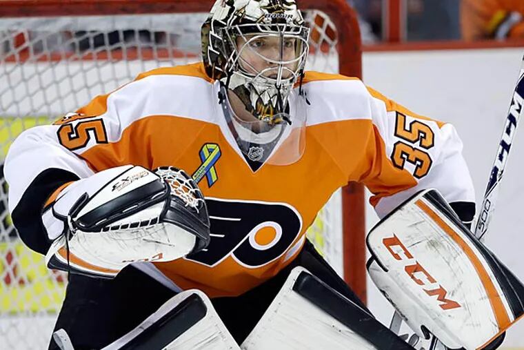 Philadelphia Flyers' Steve Mason. (AP Photo/Matt Slocum)