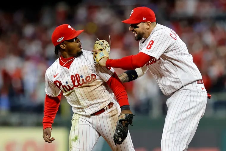 Jean Segura (left), Nick Castellanos and the Phillies enter the World Series as underdogs again.