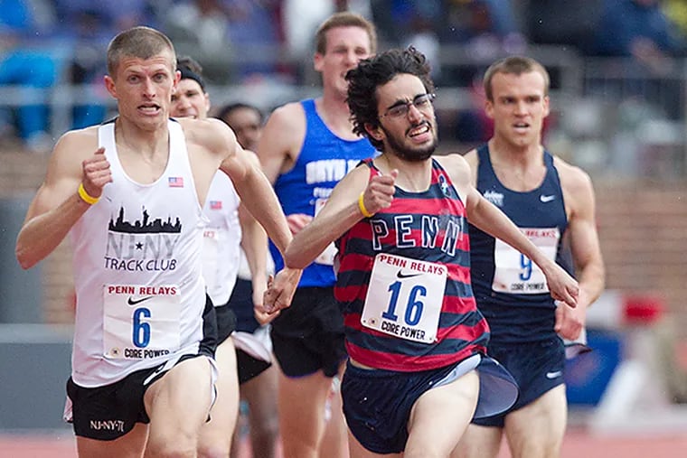 Penn's Thomas Awad, of East Norwich, N.Y., took last year's Penn Relays mile in 3 minutes, 58.34 seconds - the second sub-4-minute mile in Penn history - about a month before his 20th birthday. (Ed Hille/Staff file photo)