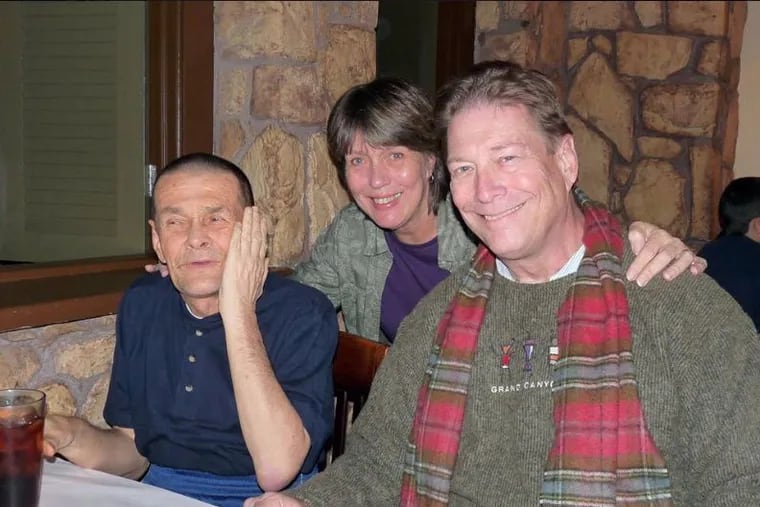 David Christensen, left, with his sister, Pamela Scoglio, and brother, Daniel Christensen.