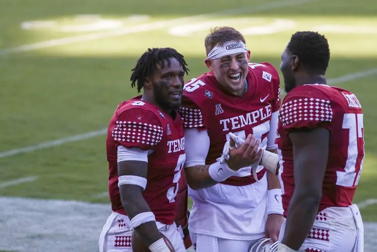 Temple safety Amir Tyler, left, will miss some time after undergoing surgery to correct an upper-body injury.