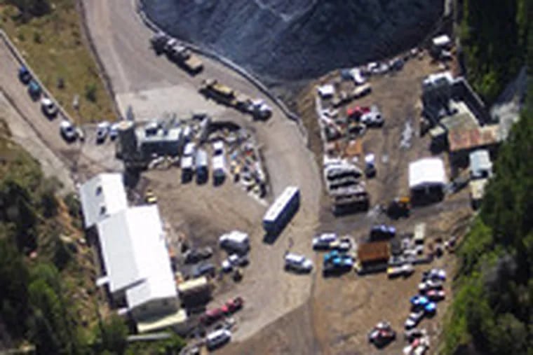 An aerial view of the mine in Huntington, Utah. “There is absolutely no way that .... we can reach the vicinity of the trapped miners for at least one week,” a mine executive said.