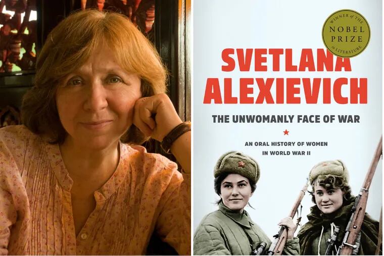 Nobel Prize-winner Svetlana Alexievitch, author of "The Unwomanly Face of War."