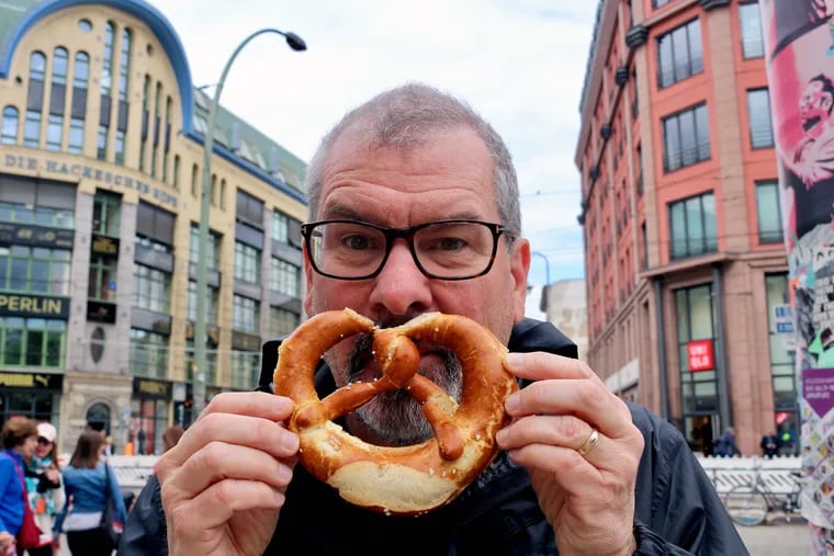 Among the things visitors to Berlin shouldn’t miss are the city’s famous buttered pretzels.