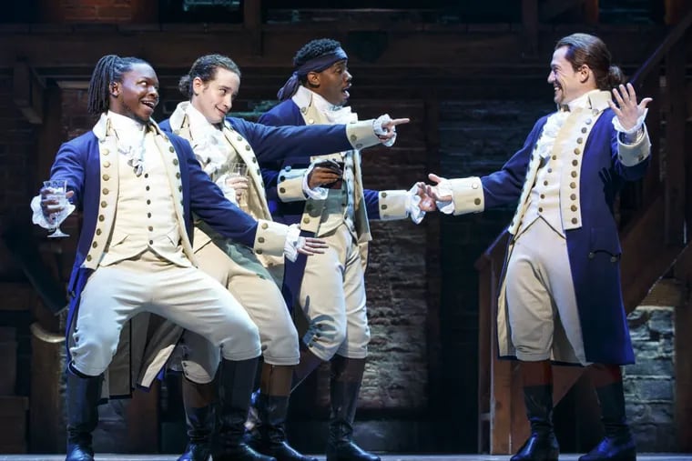 The cast of the Chicago company of “Hamilton.” The original touring company of the smash musical will reach Philadelphia in August 2019. The news has sparked torrid subscription package sales at the Kimmel Center.