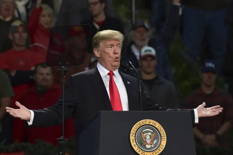 President Trump at a  rally at the Pensacola Bay Center in Florida on Dec. 8.