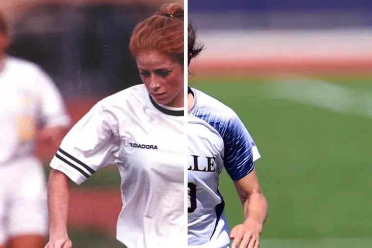 La Salle's women's soccer uniforms have changed quite a bit — and that's just over the last 20 years.