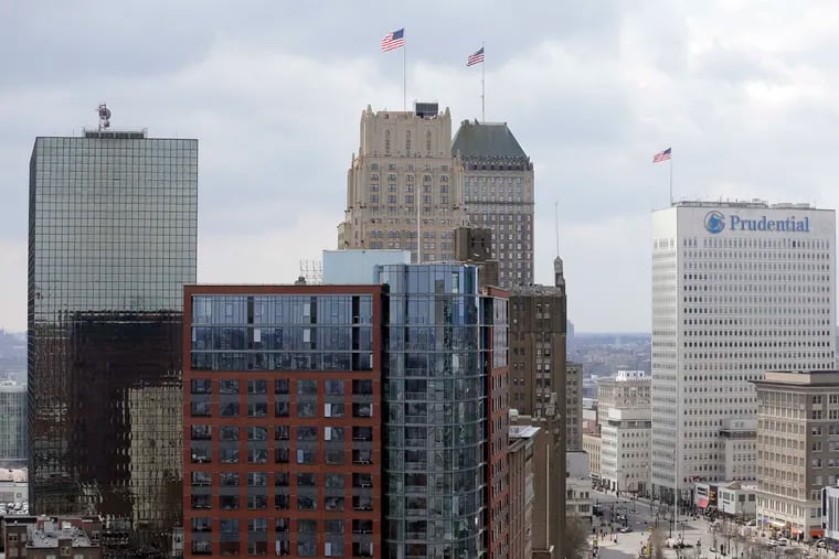 A part of Newark's skyline is seen in Newark, N.J., Tuesday, April 10, 2018.