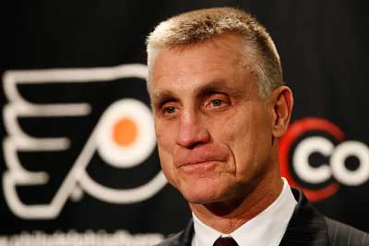 Flyers general manager Paul Holmgren should be right at the top of the list for GM of the Year. (AP Photo/Matt Slocum)