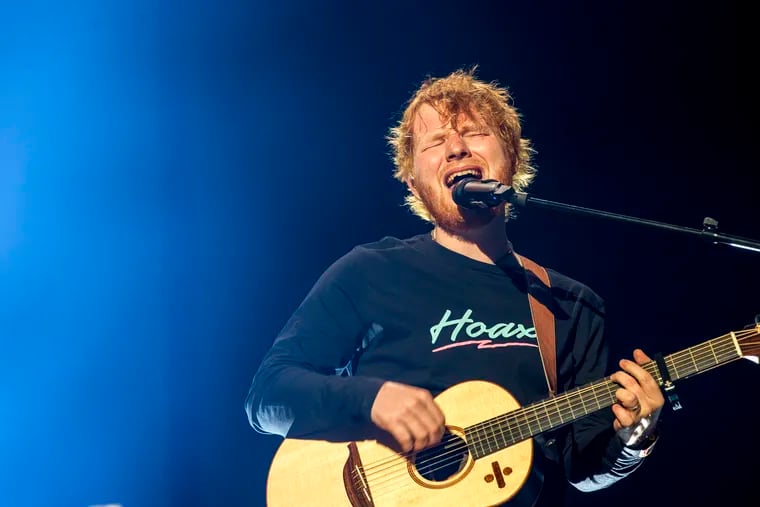 Ed Sheeran performs at Lincoln Financial Field September 27, 2018.