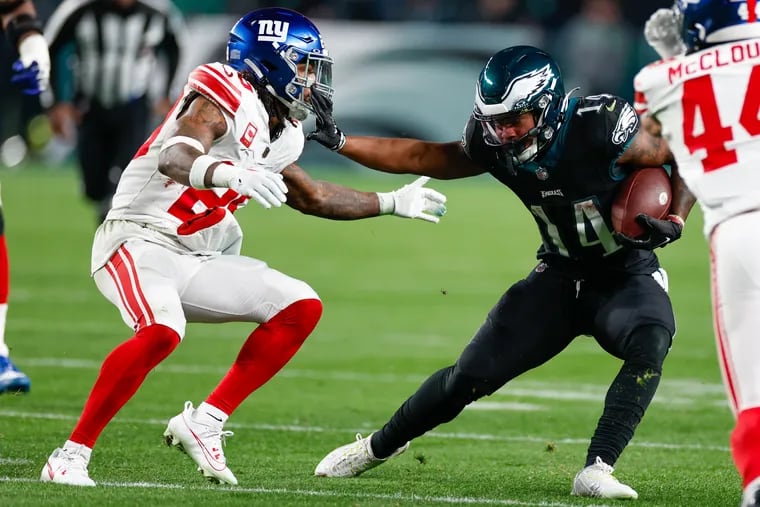 Giants safety Xavier McKinney (left) is one of nine free-agent targets who could fit the Eagles defense.