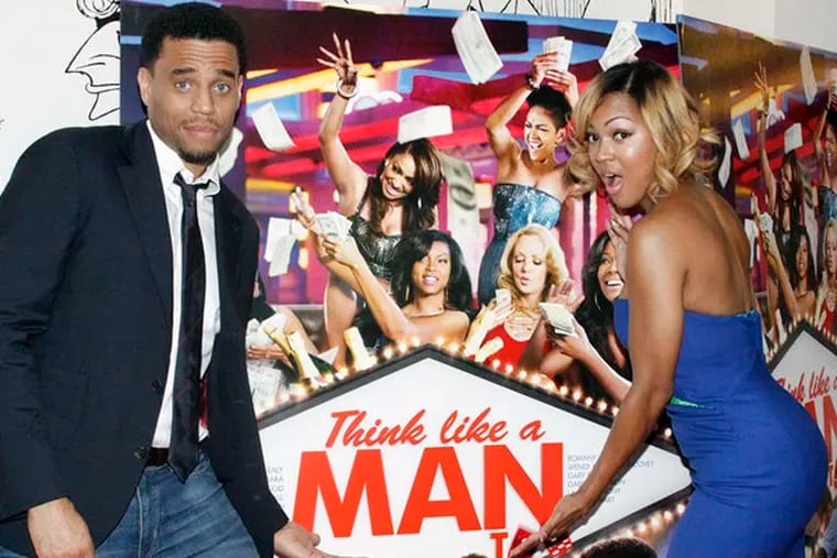 Michael Ealy and Meagan Good visited Philadelphia for the premiere of "Think Like a Man Too" at the Prince Music Theater on Thursday.