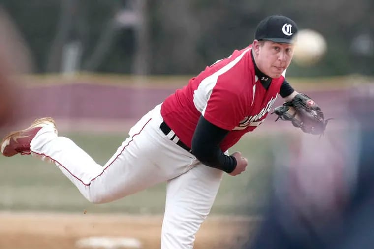 Cinnaminson's Marty McDonald pitches against Holy Cross. ELIZABETH ROBERTSON / Staff