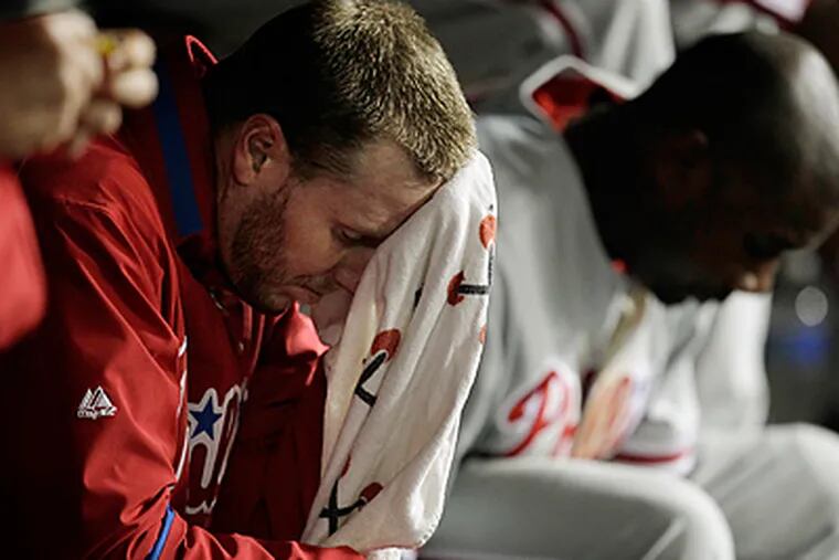 Roy Halladay leads all MLB pitchers with 211 innings pitched. (AP Photo/Jae C. Hong)