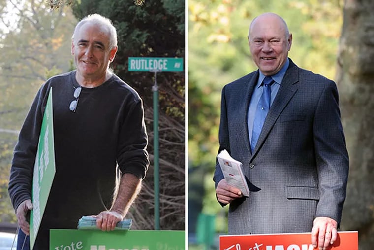 Mayor of Rutledge Kevin Cunningham, 60, (left) and Jack Borsch, 72, (right) are running for mayor for the 800-person town. ( CLEM MURRAY / Staff Photographer )