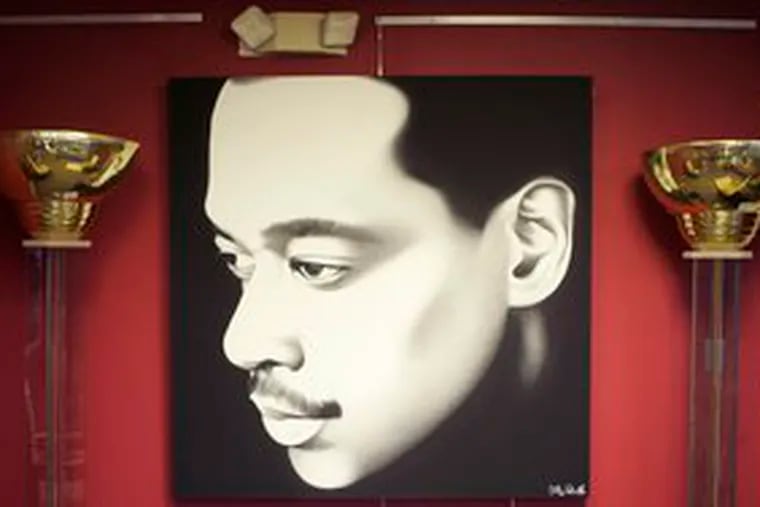 An acrylic portait of the singer is to be sold. &quot;My son loved beautiful things and beautiful people,&quot; his mother said.
