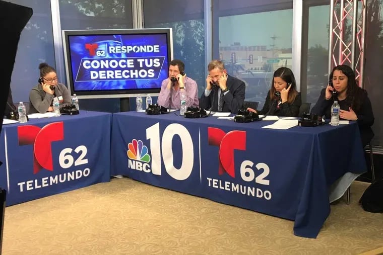 Comcast Corp.-owned Telemundo 62&#039;s free phone bank events are staffed with local lawyers who take questions from immigrants on deportation. The next event is Thursday.