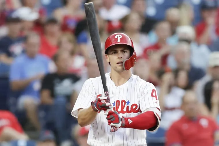 Scott Kingery struggled badly at the plate during his rookie season with the Phillies.