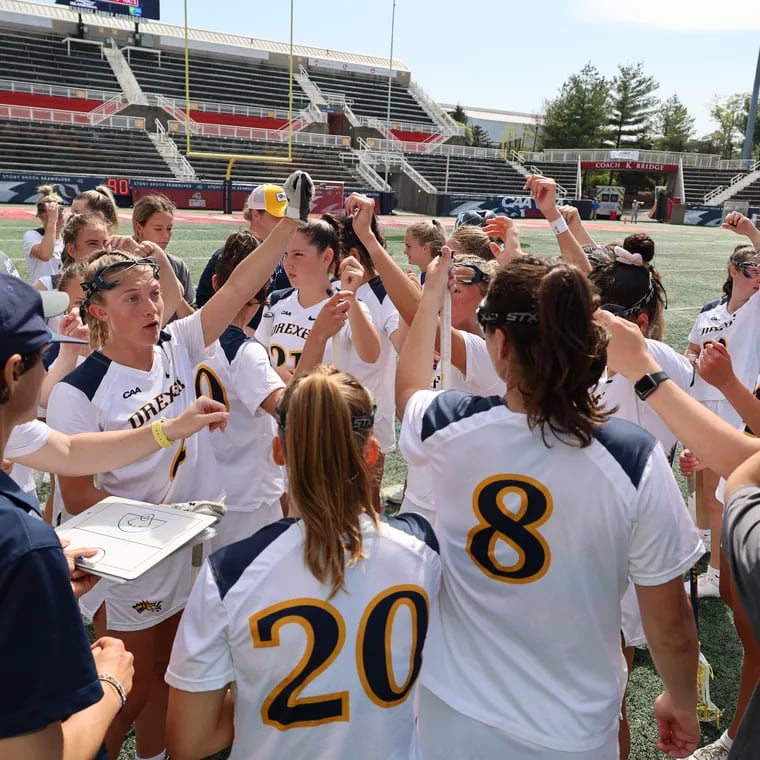 Drexel is heading to the NCAA Tournament for the fourth straight year. Corinne Bednarik (center) is a fifth-year captain and leads the team in points this season.