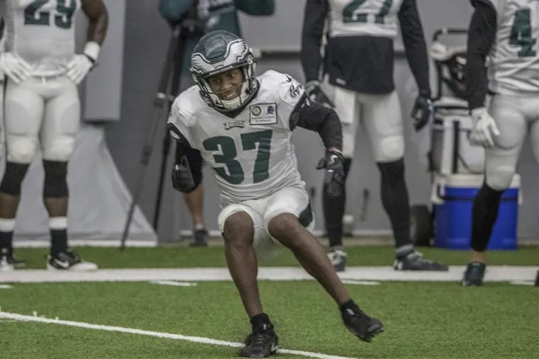 Eagle C.J. Smith is competing for a starting spot at cornerback.