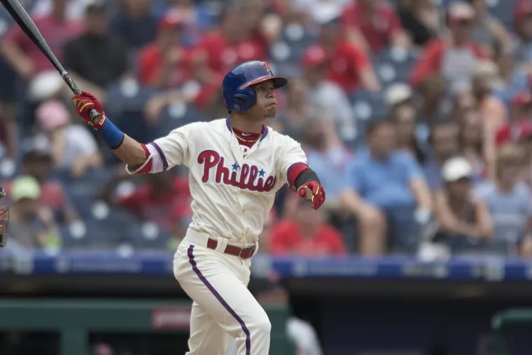 Phillies second baseman Cesar Hernandez hit his eighth home run of the season Wednesday against St. Louis at Citizens Bank Park.