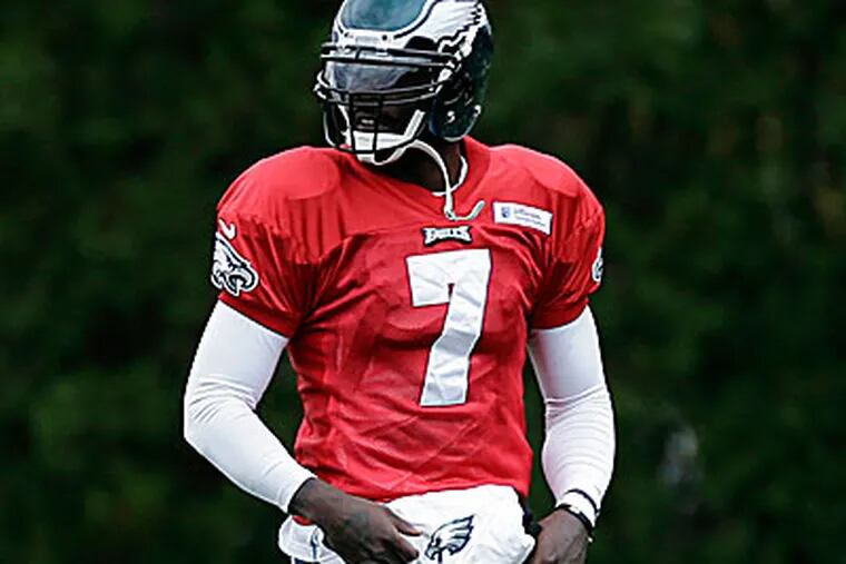 Michael Vick told reporters Saturday that they "create a lot of turmoil for us sometimes.” (Matt Slocum/AP)