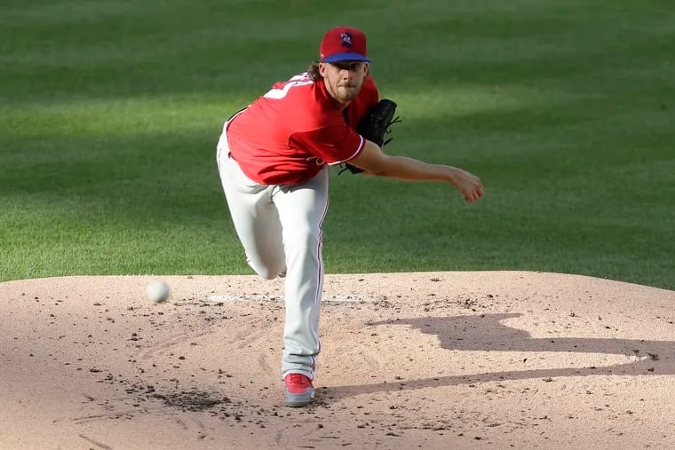 Aaron Nola pitched a seemingly effortless five innings against the Nationals Saturday in the Phillies' 7-2 exhibition win.