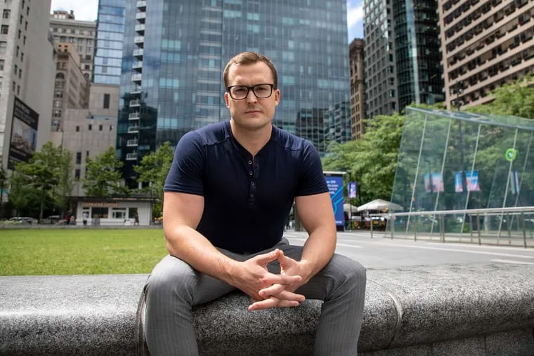 James Helm, 28, of Media, was inspired by what he learned in rehab to start a law firm that would help clients.