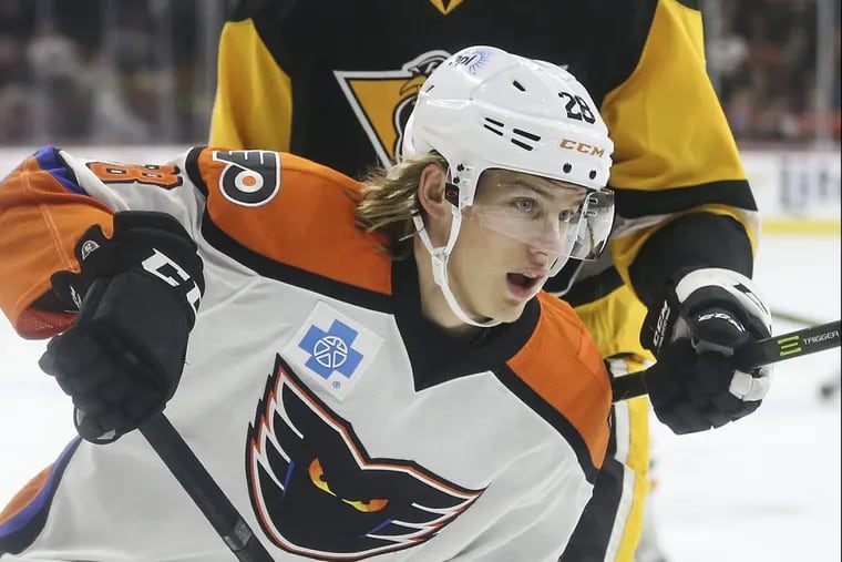Phantoms left winger Oskar Lindblom, who played in 23 games with the Flyers this season, has been one of Lehigh Valley’s top playoff performers.