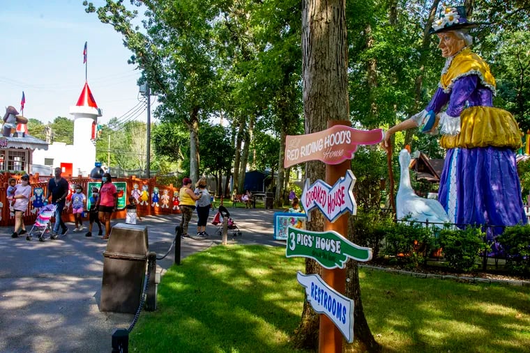 Mother Goose greets visitors to Storybook Land in Egg Harbor Township, N.J., but even this innocent children's refuge is not immune to coronavirus tantrums from pandemic-weary adults.