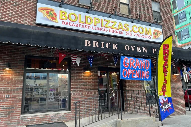 Bold Pizza, at 15th and Spring Garden Streets, where police say a 14-year-old shot a would-be robber in the face on Dec. 9, 2021.