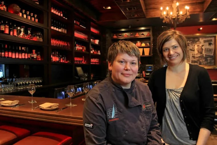 Lolita owners Marcie Turney (left) and Valerie Safran at Jamonera, one of three restaurants they own, along with retail sites, on the same 13th Street block. Now, they're adding two others.