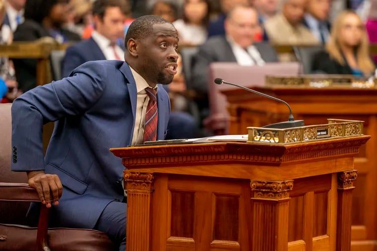 Councilmember Isaiah Thomas in City Council chambers in September. He introduced legislation this week to change how the city defines nightclubs and entertainment venues.