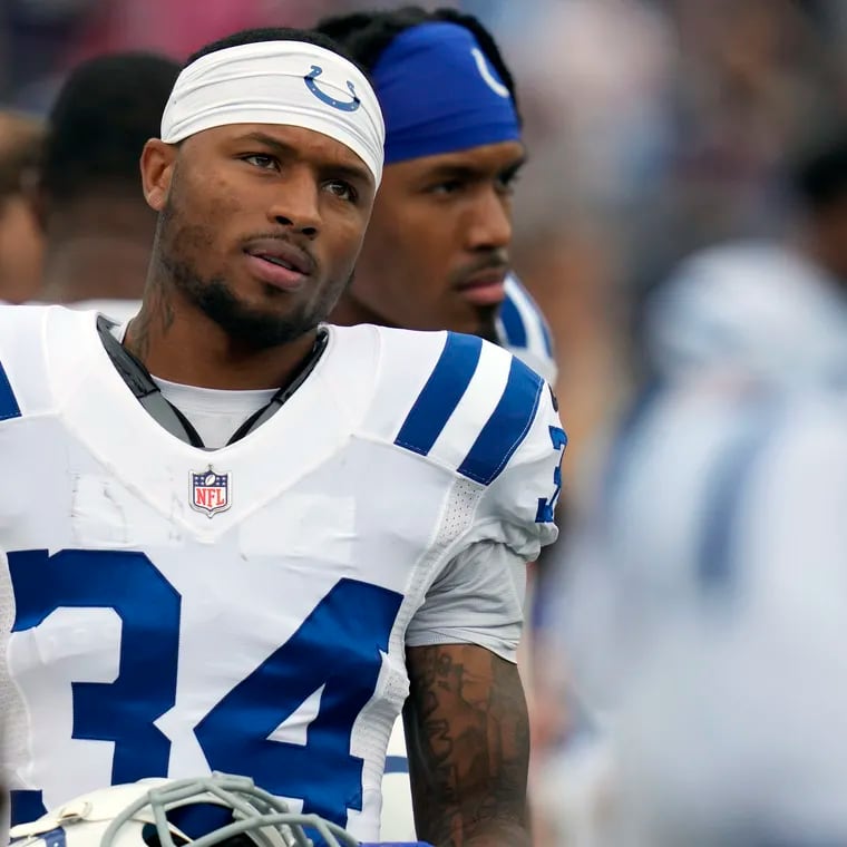 Former Colts cornerback Isaiah Rodgers (34) who joined the Eagles last August, was reinstated by the NFL on Tuesday after missing an entire season for violating the league's gambling policy.