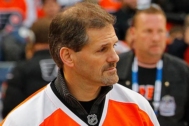 Former Flyers goaltender Ron Hextall is on a short list of candidates to be the next general manager of the Blue Jackets, according to a report. (Tom Mihalek/AP file photo)